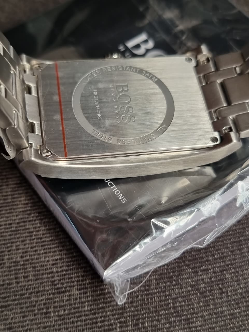 Hugo Boss Rectangular Black Dial Quartz Watch 1512383