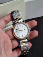 Michael Kors Women’s Quartz Two Tone Stainless Steel Silver Dial 38mm Watch MK7348