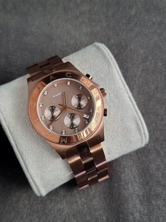 MARC JACOBS BLADE BROWN ESPRESSO TONE,CRYSTALS,BRACELET WATCH-MBM3121 Main Image