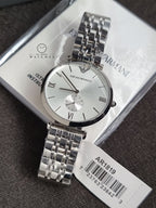 Emporio Armani Men’s Analog Stainless Steel Silver Dial 40mm Watch AR1819