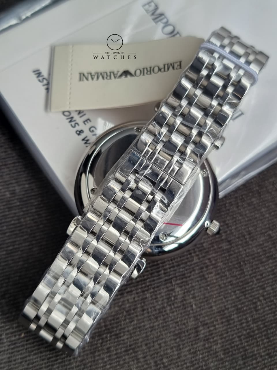 Emporio Armani Men’s Analog Stainless Steel Silver Dial 40mm Watch AR1819