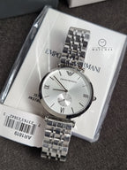 Emporio Armani Men’s Analog Stainless Steel Silver Dial 40mm Watch AR1819