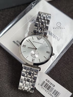 Emporio Armani Men’s Analog Stainless Steel Silver Dial 40mm Watch AR1819