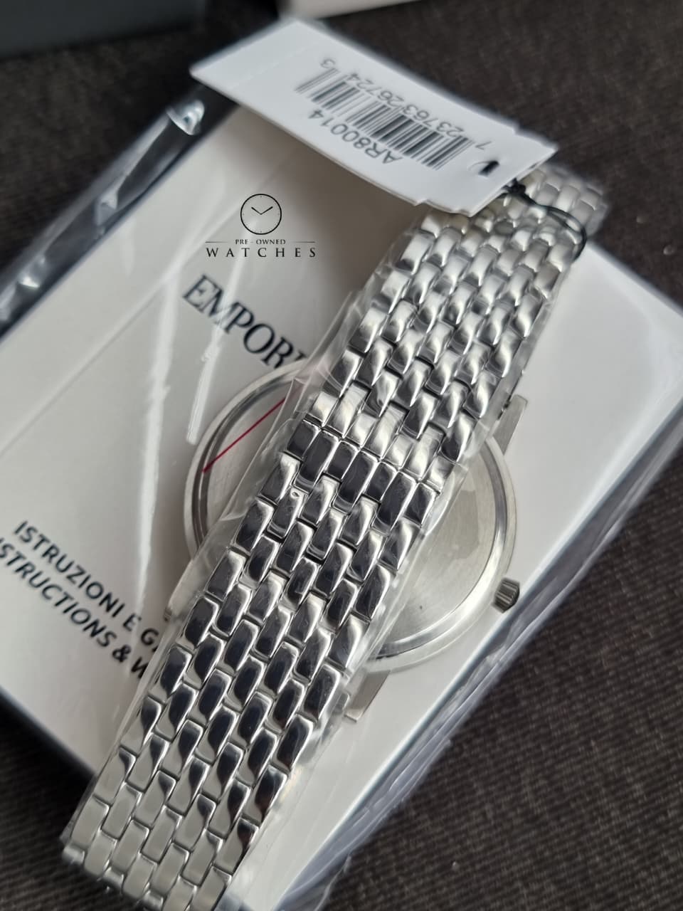 Emporio Armani Men's Quartz Stainless Steel White Dial 41mm Watch