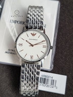Emporio Armani Men’s Quartz Stainless Steel White Dial 41mm Watch AR80014