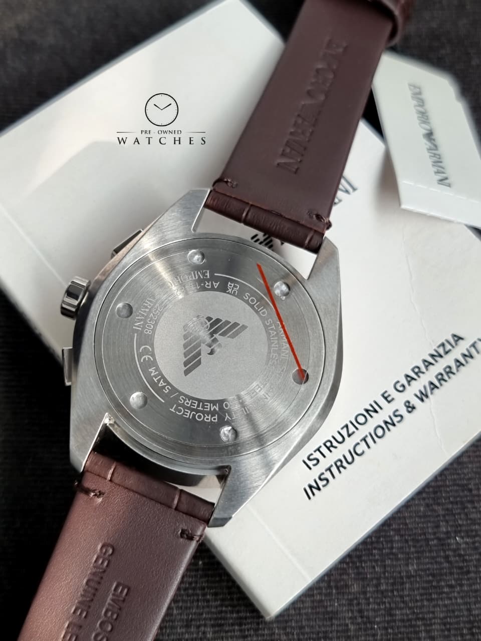 EMPORIO ARMANI Chronograph Quartz Brown Dial Men's Watch Item No. AR11482