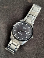 Pulsar Solor Operated Gray Dial Silver Casing Quartz Watch