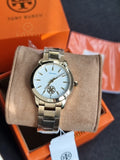 Tory Burch Collins Gold Stainless Steel White Dial Quartz Watch for Ladies - TBW1300