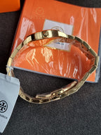 Tory Burch Collins Gold Stainless Steel White Dial Quartz Watch for Ladies - TBW1300