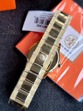 Tory Burch Collins Gold Stainless Steel White Dial Quartz Watch for Ladies - TBW1300