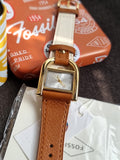 Harwell Three-Hand Medium Brown and White LiteHide™ Leather Watch