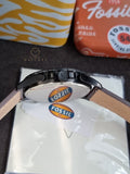 Fossil Men’s Chronograph Quartz Leather Strap Black Dial 46mm Watch FS5608