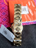 Tory Burch Reva Gold Stainless Steel Ivory Dial Quartz Watch for Ladies - TBW4011