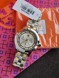 Tory Burch Classic Two Tone Stainless Steel Cream Dial Chronograph Quartz Watch For Ladies – TBW1034