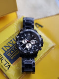 Invicta Black dial Black Casing Gents Watch