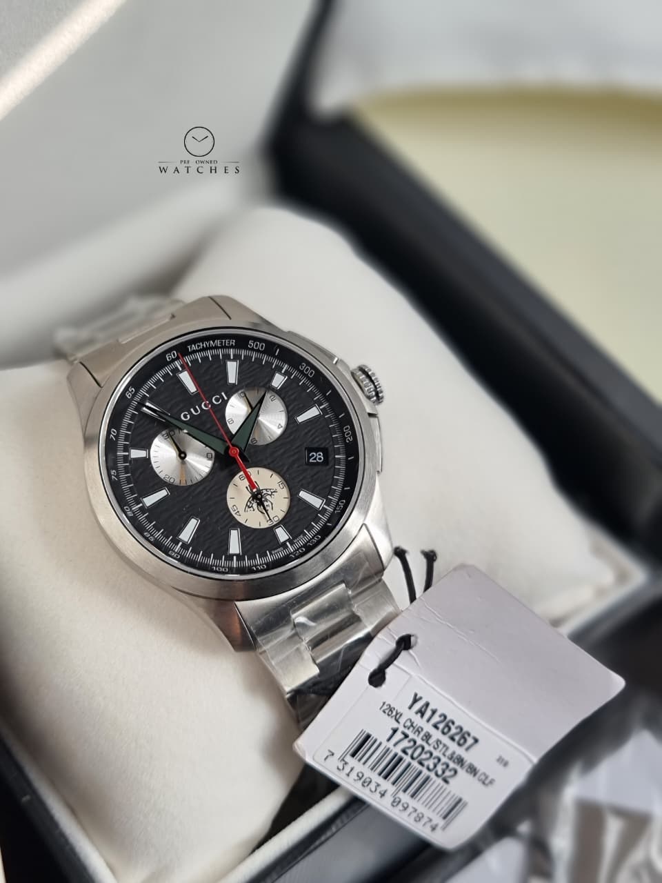 Gucci Swiss Quartz Stainless Steel Dress Silver-Toned Men's Watch(Model: YA126267)