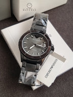 Emporio Armani Men’s Quartz Stainless Steel Grey Dial 42mm Watch AR11398