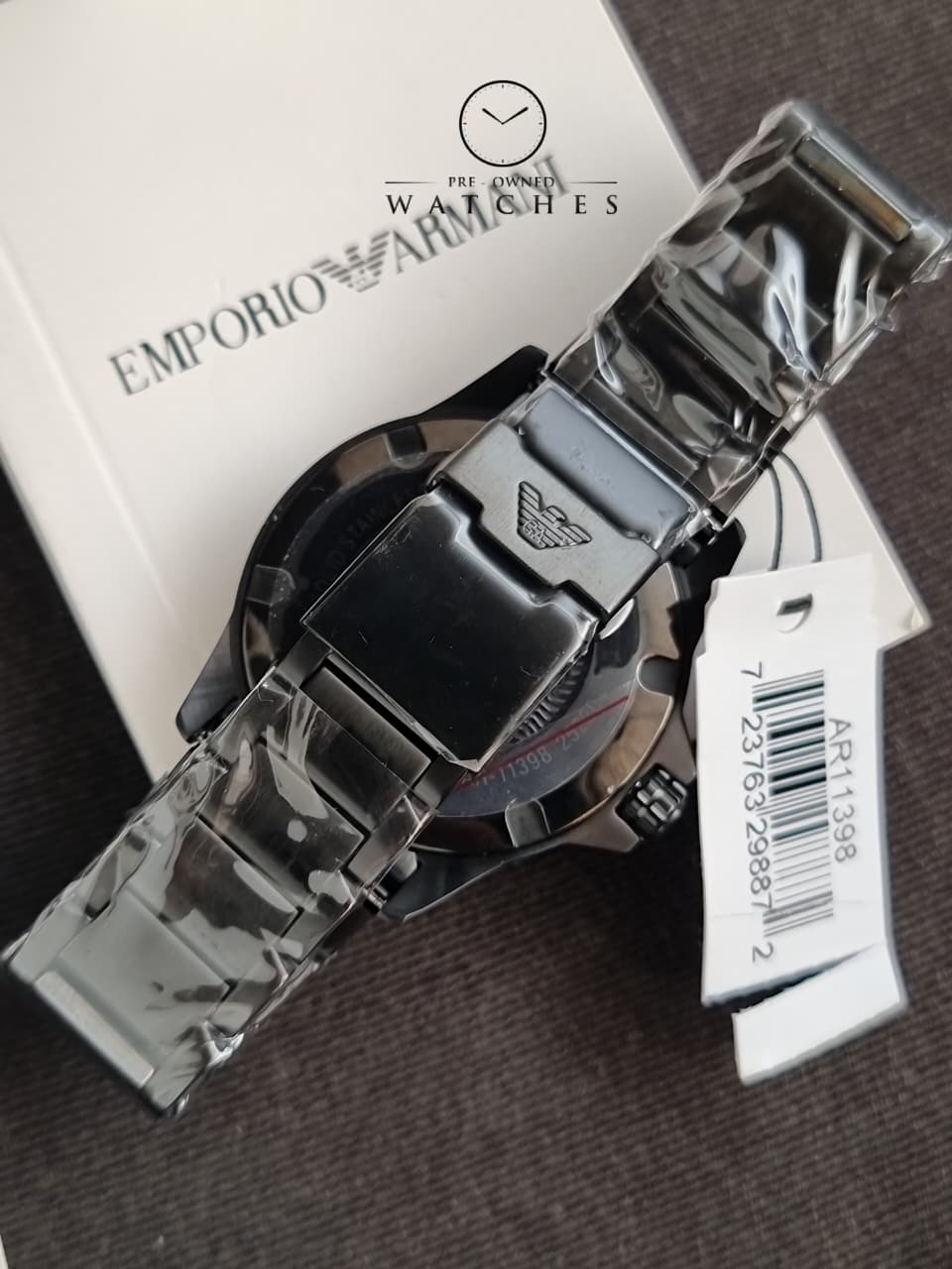 Emporio Armani Men’s Quartz Stainless Steel Grey Dial 42mm Watch AR11398