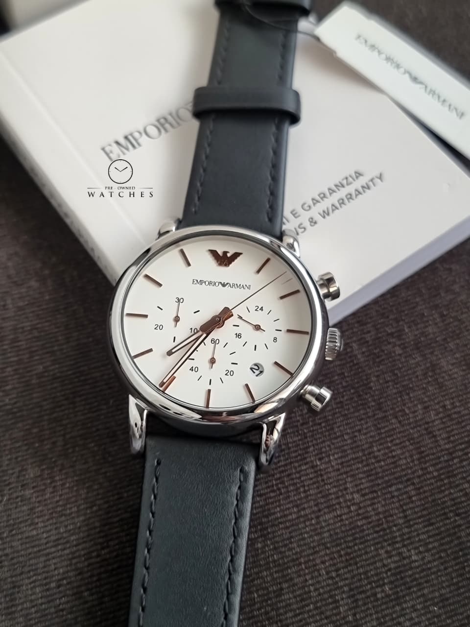 Emporio Armani Analog White Dial Men's Watch-AR2075