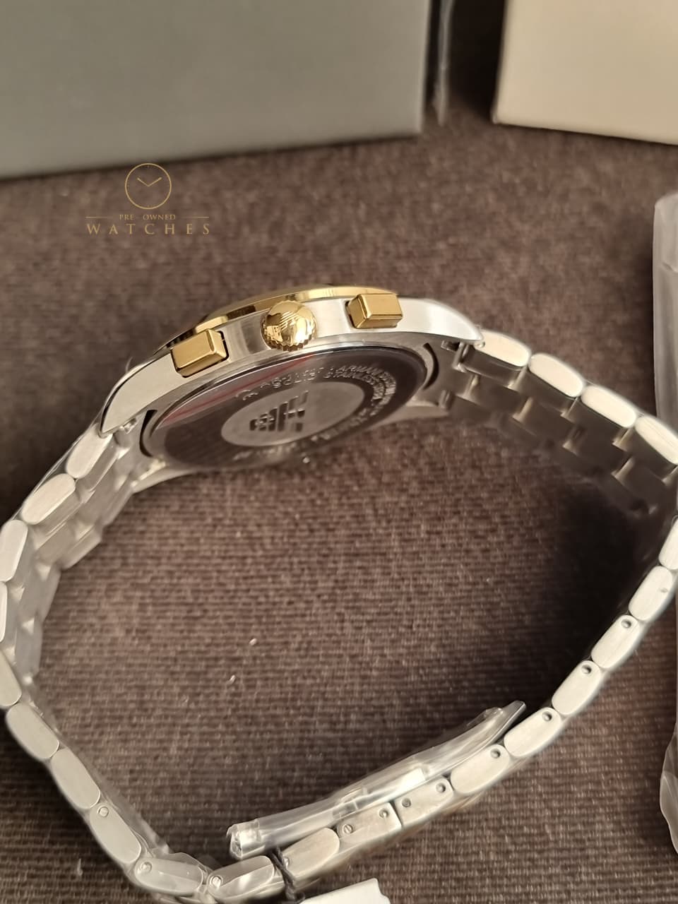 Emporio Armani Men's Stainless Steel Chronograph Dress Watch with Steel or Leather Band