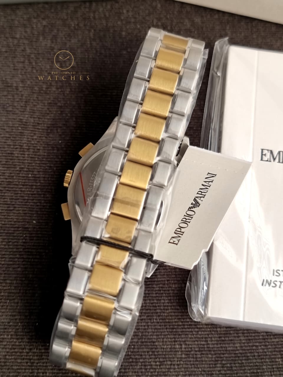 Emporio Armani Men's Stainless Steel Chronograph Dress Watch with Steel or Leather Band