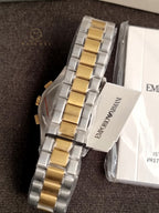 Emporio Armani Men's Stainless Steel Chronograph Dress Watch with Steel or Leather Band