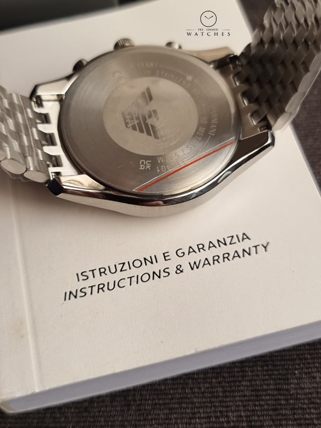 EMPORIO ARMANI  Chronograph Quartz Diamond Green Dial Men's Watch Item No. AR11581 Main Image
