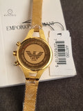 Emporio Armani AR7390 Gold Tone Mother of Pearl Dial Watch for Women