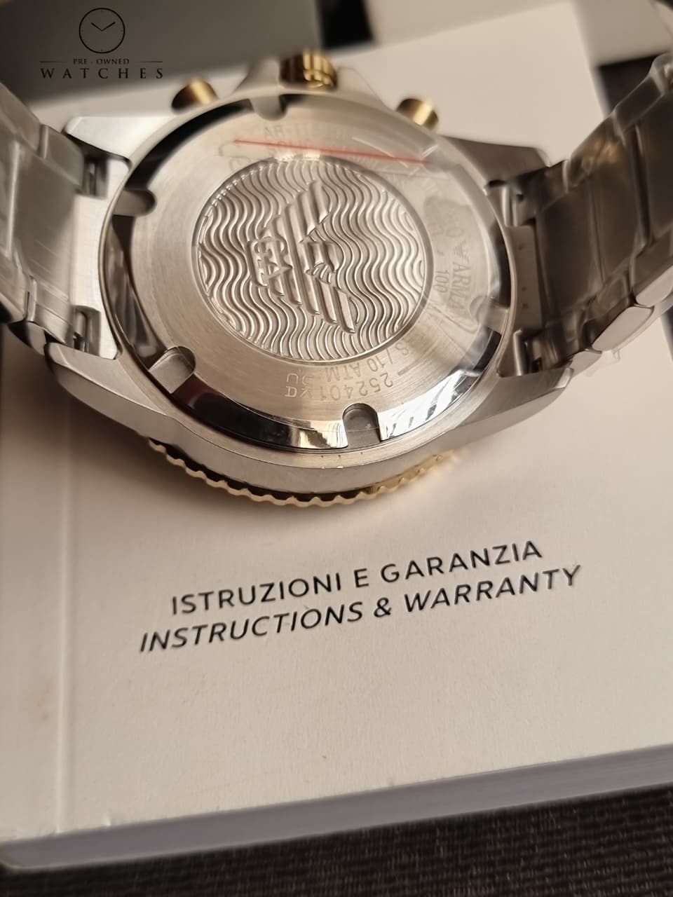 Emporio Armani Men’s Quartz Two-tone Stainless Steel Green Dial 43mm Watch AR11586