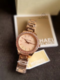 Michael Kors Women’s Quartz Rose Gold Stainless Steel Pink Dial 36mm Watch MK1068