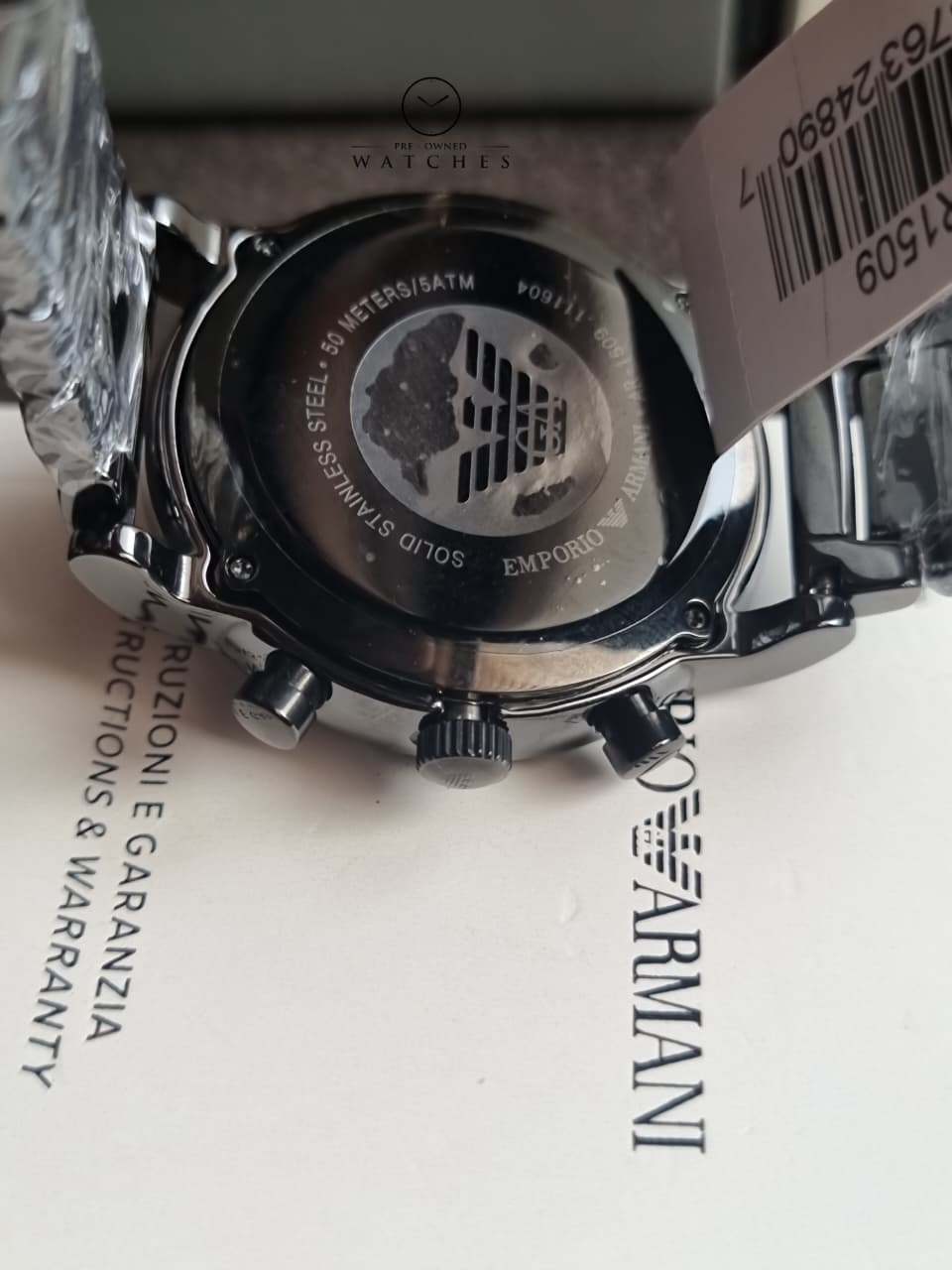 EMPORIO ARMANI Luigi Chronograph Black Dial Men's Watch AR1509