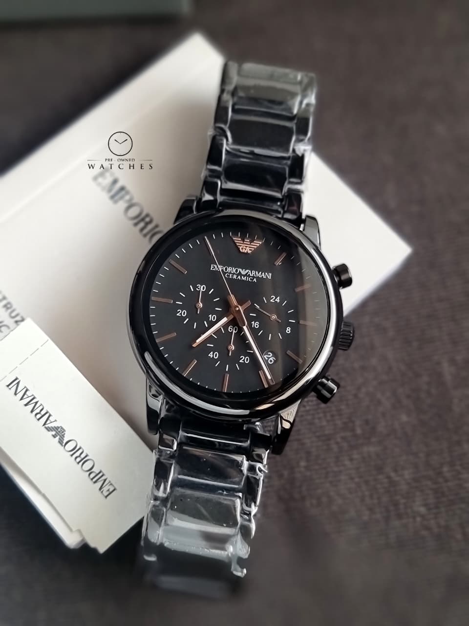 EMPORIO ARMANI Luigi Chronograph Black Dial Men's Watch AR1509