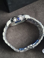 Oyalie moon phase Sapphire Glass Automatic Watch  41mm Blue Dial