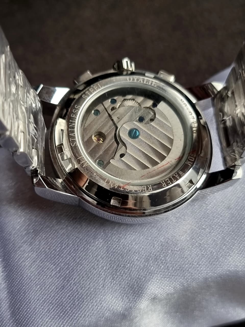 Oyalie moon phase Sapphire Glass Automatic Watch  41mm Blue Dial