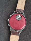 Swatch Swiss Made  Maroon Dial 43mm Dial Quartz Watch