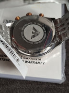Emporio Armani Zeta Chronograph Cream Dial Two-tone Men's Watch AR1998