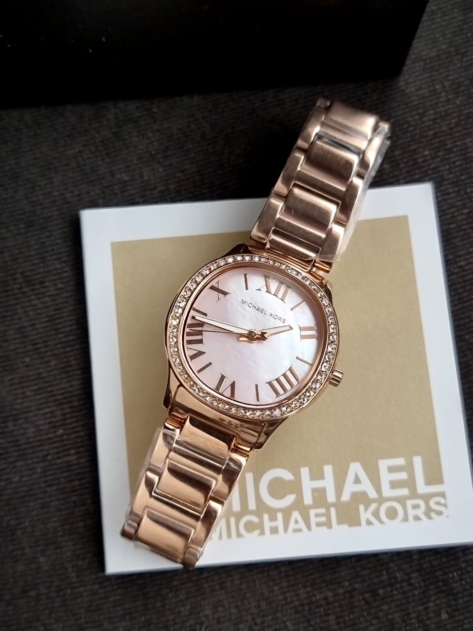 Women Mother of Pearl Dial Bracelet Style Straps Analogue Watch MK4823