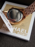 Michael Kors Women’s Quartz Rose Gold Stainless Steel Rose Gold Dial 33mm Watch MK4845