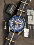 Rado Captain Cook Black Fabric Strap Blue Dial Automatic Watch for Gents - R32504207