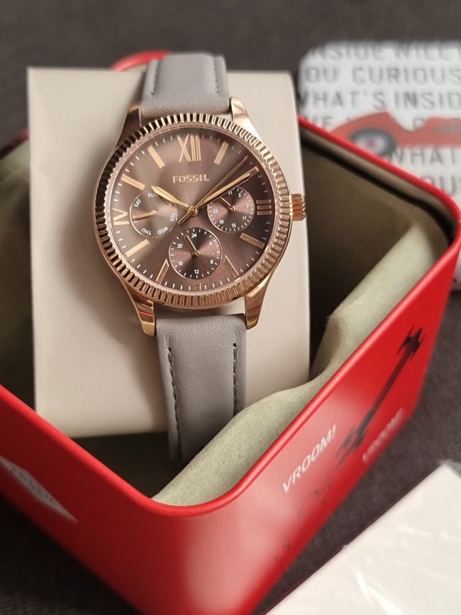 Fossil Analog Gray Dial Women's Watch-BQ3764 Hover Image