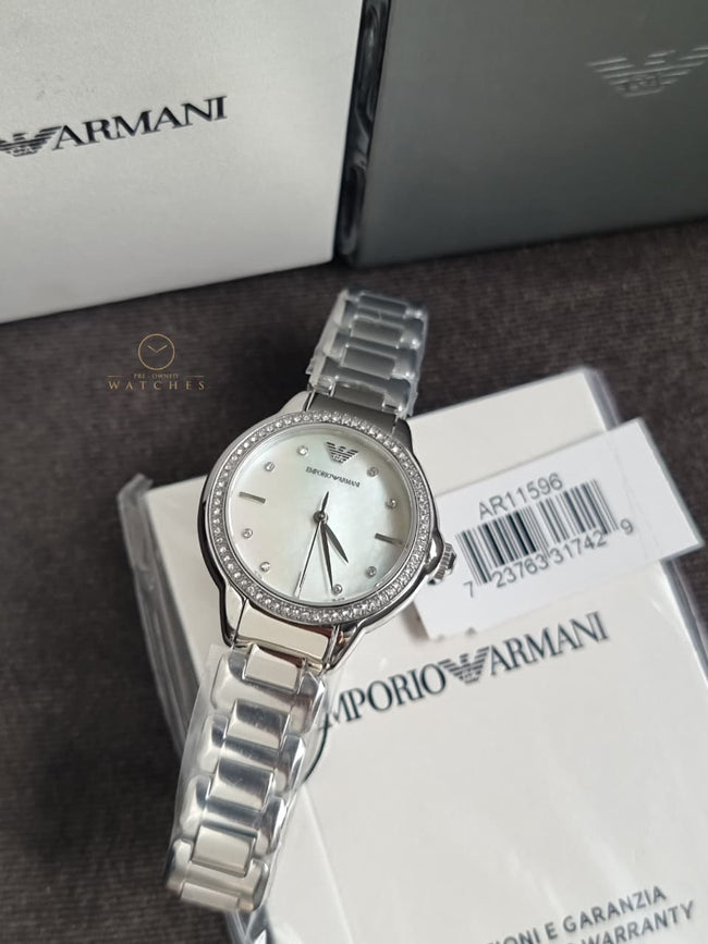 Emporio Armani Stainless Steel Analog Multicolor Dial Women's Watch-Ar11596 Hover Image