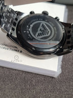 Emporio Armani AR5989 Black Chronograph Movement Quartz 46mm Men's Watch