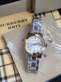 BURBERRY Silver Dial Two-tone Silver and Gold-tone Bracelet Ladies Watch BU9115
