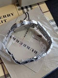 BURBERRY Silver Dial Two-tone Silver and Gold-tone Bracelet Ladies Watch BU9115
