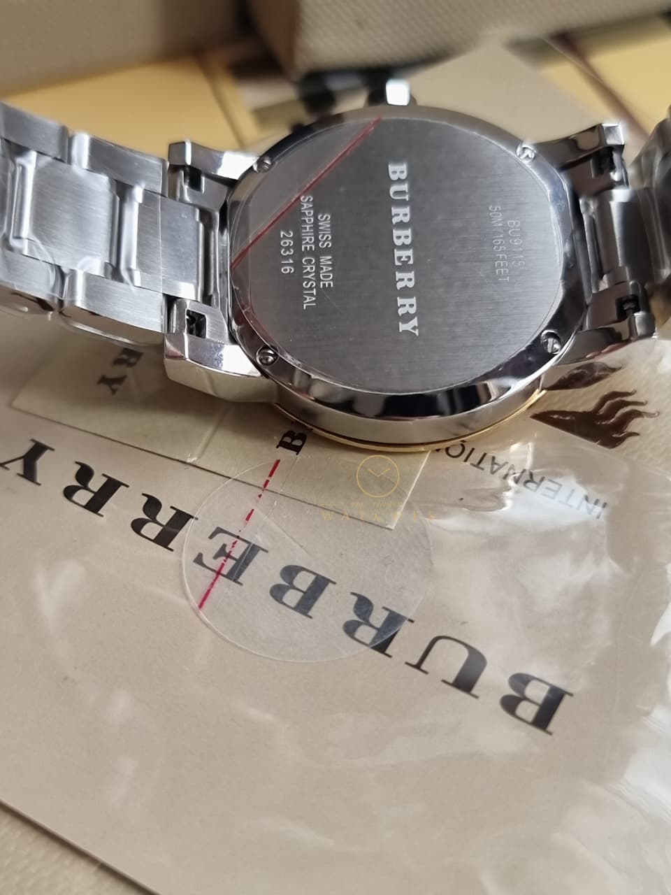 BURBERRY Silver Dial Two-tone Silver and Gold-tone Bracelet Ladies Watch BU9115