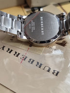 BURBERRY Silver Dial Two-tone Silver and Gold-tone Bracelet Ladies Watch BU9115