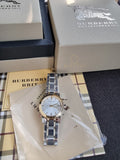 BURBERRY Silver Dial Two-tone Silver and Gold-tone Bracelet Ladies Watch BU9115