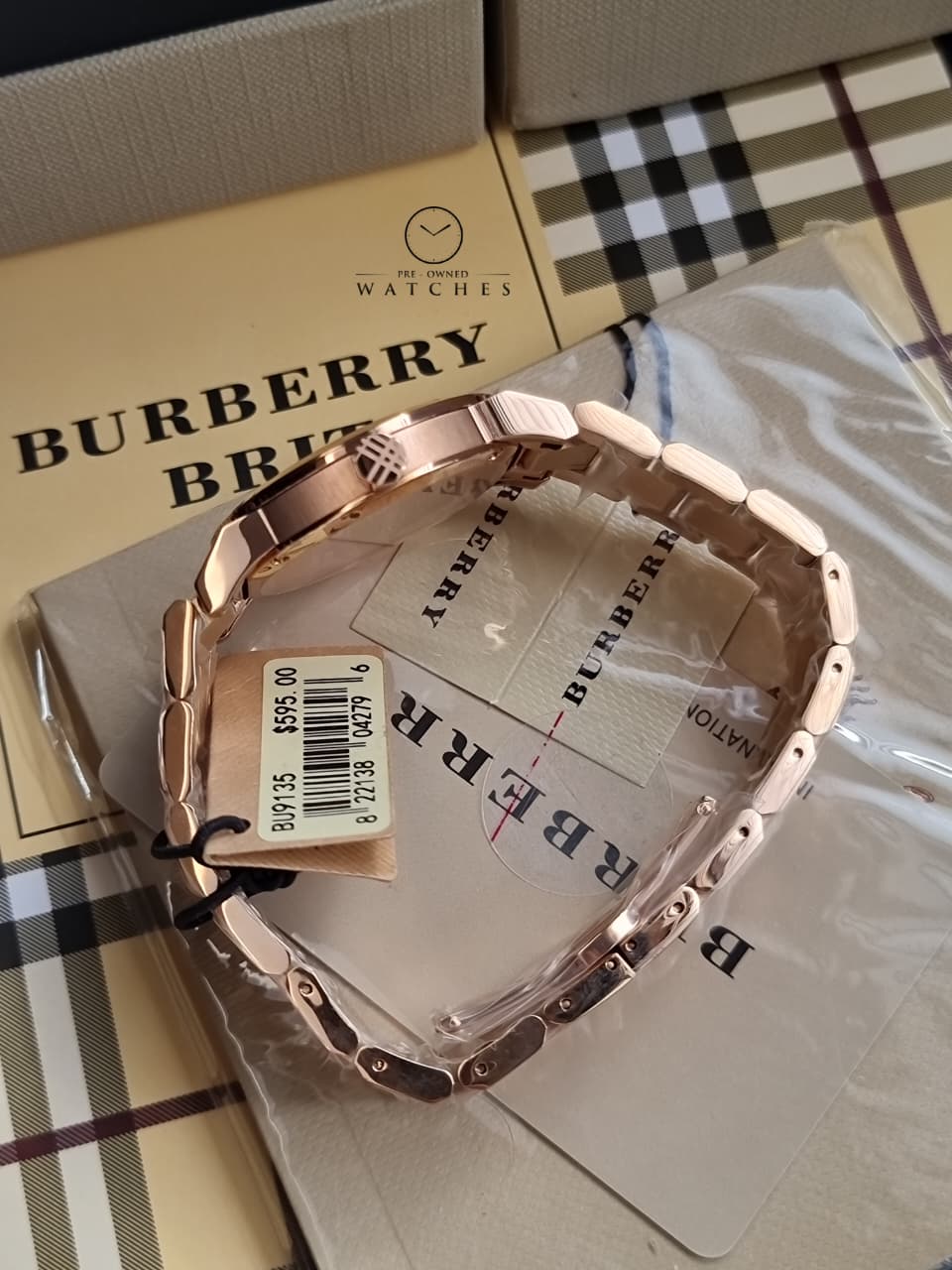 BURBERRY The City Rose Dial Rose Gold-tone Ladies Watch BU9135