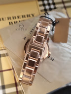 BURBERRY The City Rose Dial Rose Gold-tone Ladies Watch BU9135