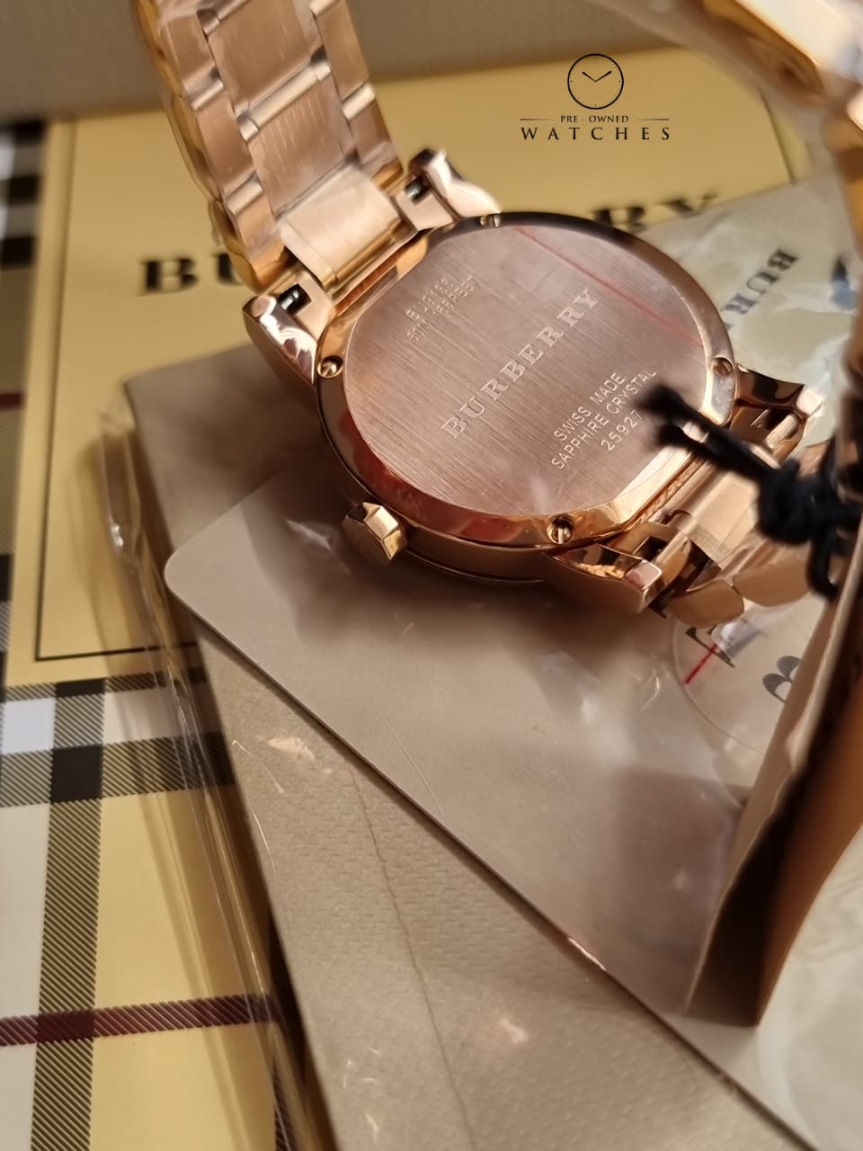 BURBERRY The City Rose Dial Rose Gold-tone Ladies Watch BU9135